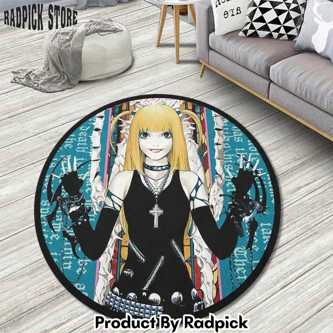 Misa amane poster style round rug custom death note anime circle carpet  rp5957363